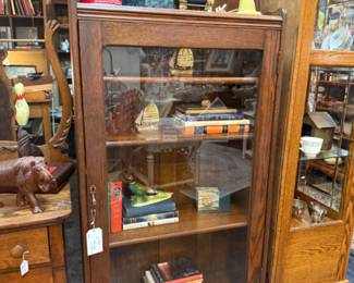 antique Victorian oak bookcase 