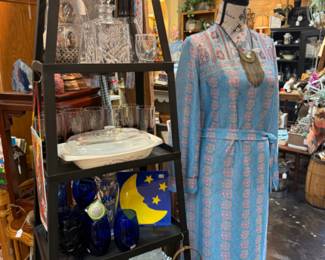 vintage dress, casserole dish