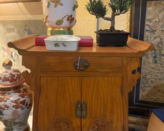 vintage Chinese rosewood Ming-style altar table cabinet