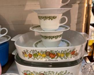 spice of life casserole dishes, corelle spring blossom cup & saucer sets