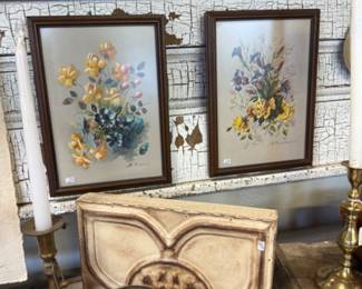 floral framed pictures, wall art pieces