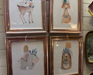 framed animal prints