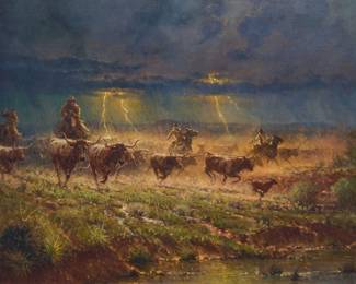 G. Harvey, "Rawhide and Thunder" AP Giclee