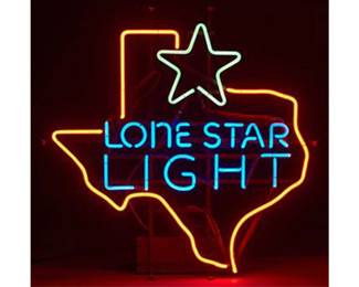 Lone Stare Light beer neon sign