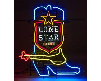 Lone Star Beer Boot Neon Sign