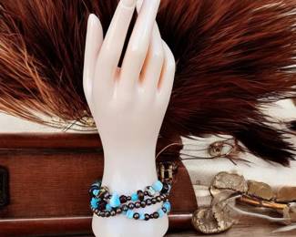 SemiPrecious Stone 3 Layer Bracelet 