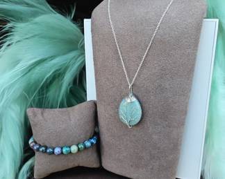 Green Adventurine Tree Of Life Pendant Necklace Indian Agate Bracelet  Tested