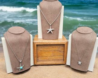 Dreaming Of The Beach Jewelry Lot Starfishes  Turtle