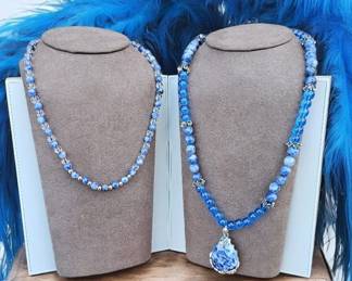 Sodalite Beaded Necklaces With Tear Drop Pendant Tested