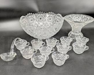 GLASS PUNCH BOWL SET