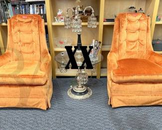 CRUSHED VELVET CHAIRS 