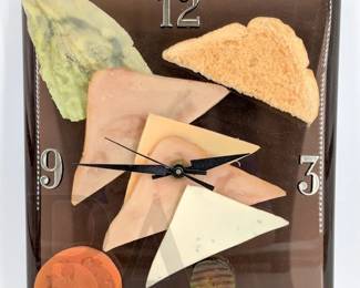 ACRYLIC MIDCENTURY SANDWICH CLOCK