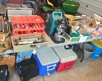 Misc. Items Including 2 Tackle Boxes Full of Lures!