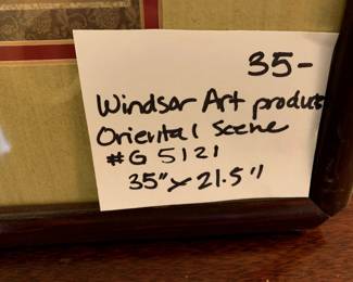 #93	Windsor Art Product - Oriental Scene - 35x21.5" Framed and Matted	 $35.00 
