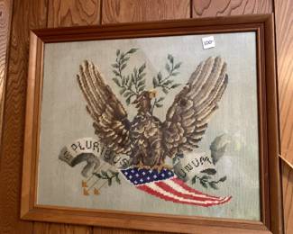 #144	Needlepoint of Eagle Framed - 222x18	 $100.00 
