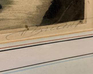 #151	Print signed by artist H. Brand of Venis 20x21	 $50.00 
