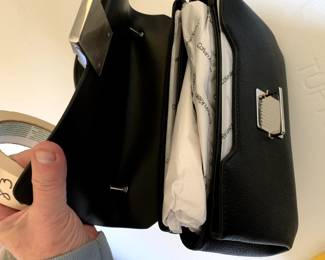 #82	Calvin Klein Black Shoulder Purse w/tags	 $25.00 
