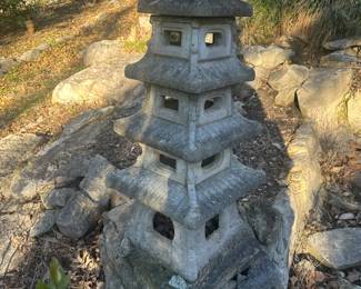 #244	Large Concrete Chinese Lantern (3 Piece) 28" You Move	 $100.00 
