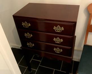 #65	Wood 3 Drawer Silver chest w/Dividers - 20x12x32	 $75.00 
