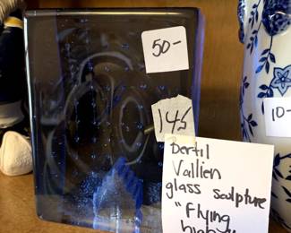 #145	Bertil Vallien Glass Sculpture "Flying High" - 4.25x3x6	 $50.00 

