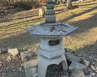 #249	Large 5 Piece Concrete Lantern 46"	 $225.00 
