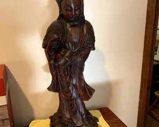#185	Concrete Asian Goddess w/Dragon on Side - 24" Tall	 $150.00 
