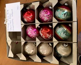 #165	Vintage Shiny Brite Ornments - 9 piece	 $75.00 

