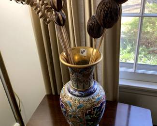 #134	Cloisonne Vase - 15" Tall	 $60.00 
