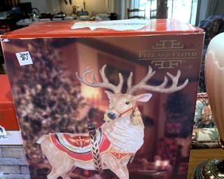 #180	Fitz and Floyd Standing Reindeer in Blox	 $80.00 
