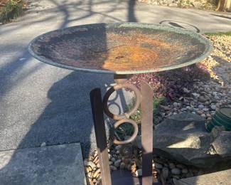 #228	Metal Birdbath and Stand 32" - You Move	 $35.00 
