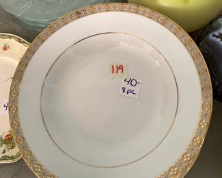 #119	Biltmore 8 pc China Rimmed Pasta Bowls	 $40.00 
