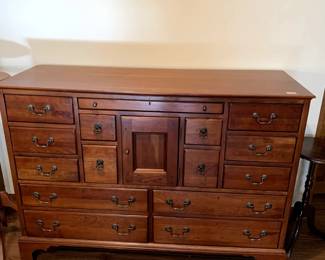 #182	Lexington Cabinet w/15 Drawers & 1 Door Wood Cabinet - 54x19x38	 $350.00 
