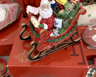 #168	Fitz and Floyd Santa with Sleigh 	 $30.00 
