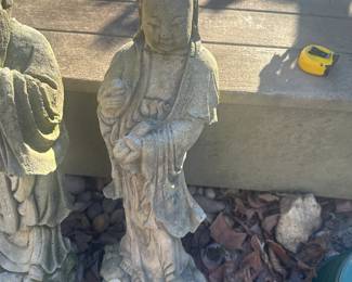 #226	Asian goddess concrete Statue as is -Chip on Bottom	 $20.00 
