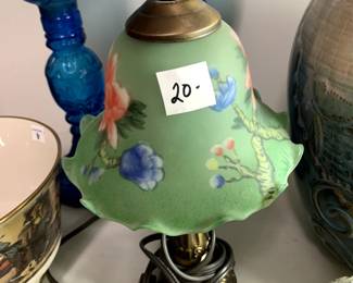 #203	Small Reverse Painted Globe w/brass Base - 12" tall	 $20.00 
