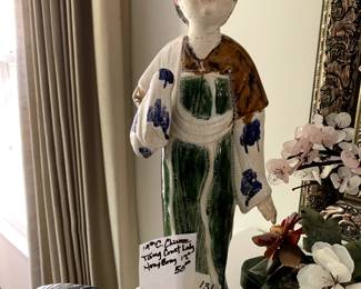 #131	19th Century chinese Tang Quart Lady Hong Kong - 17" Tall	 $50.00 

