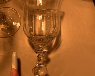 #135	Set of 11 White Wine Stemmed Glasses - 6.75" Tall	 $22.00 
