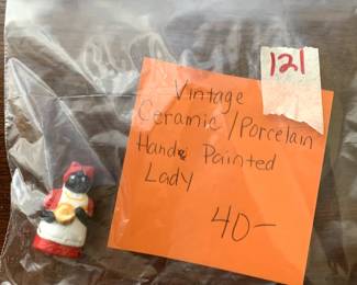 #121	Vintage Ceramic/Porcelain Hand Painted Lady	 $40.00 

