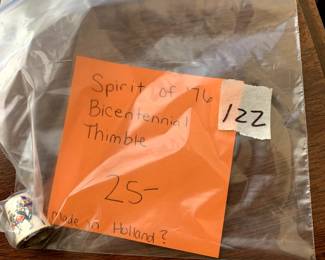 #122	Spirit of '76 Bicentennial Thimble	 $25.00 
