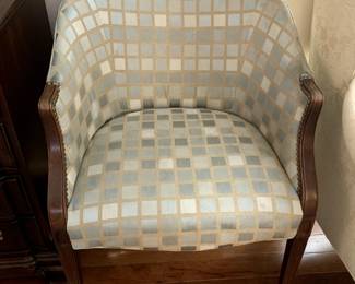 #9	Teal Fabric Barrel Style Side Chair	 $45.00 
