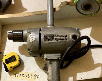 #221	Millers Falls Electric Drill	 $20.00 
