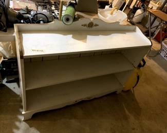 #210	White Painted 2 Shelf Bookshelf 47x12x33	 $25.00 
