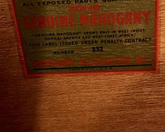 #94	Mahogany Dresser w/8 drawers  (as is finish) - Upstairs - You move downstairs - 56x20x36	 $75.00 
