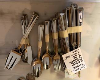 #140	Gorham Marbelle Silverware set of 58 pcs	 $100.00 
