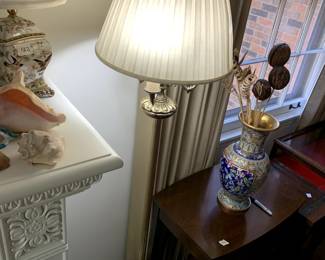 #133	Heavy Brass 3 candle Floor Lamp w/shade - 60" Tall	 $75.00 
