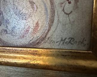 #270	Signed Acrylic Robin Gold Frame 22x22	 $30.00 
