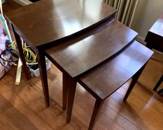 #48	Set of 3 Wood Stacking Tables - 23x16x24 (largest size)	 $75.00 
