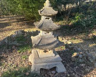 #252	Large Concrete Lantern Pagoda 5 Piece 59"	 $225.00 
