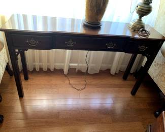 #14	Gold Ceramic Crackle Lamp w/Painted Birds and flowers - 32" tall	 $75.00 
