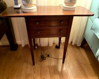#103	Bendix Wood End Table (actual Radio with turn knobs turns on but not working)  w/drop-sides - 19-35x14x28	 $75.00 
